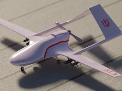 Bayraktar russian unmanned aerial vehicle 3D model