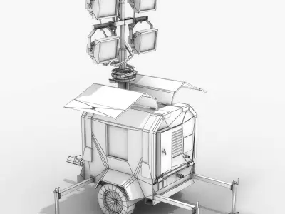 Light Tower Generator 3D model
