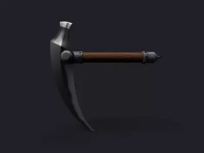 Stilyzed Kusarigama Low-poly 3D model