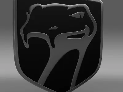 Dodge viper sneaky pete 1992 logo 3D model