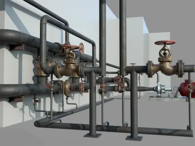 Pumping station 3D model