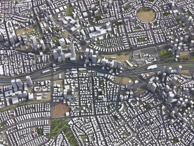 Tel Aviv Low-poly 3D model