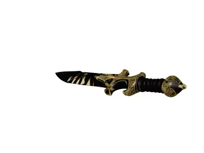 Obsidian Ceremonial Dagger 3D Model 3D model