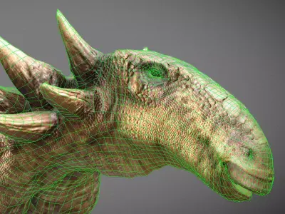 Sauropelta dinosaur Low-poly 3D model