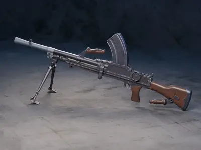 British WWII Weapons Pack - Midpoly Game and VFX-Ready Low-poly 3D model