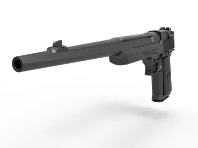 Pistol Desert Eagle Magnum 14 inches barrel 3D model