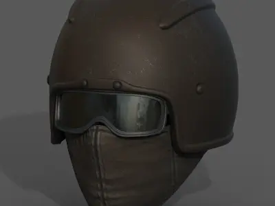 Helmet scifi military combat fantasy cyborg space armor  Low-poly 3D model