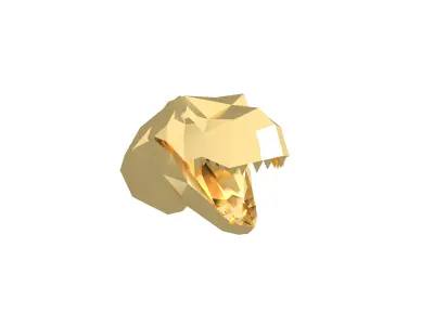 Tyrannosaurus Rex Head v1 003 Low-poly 3D model