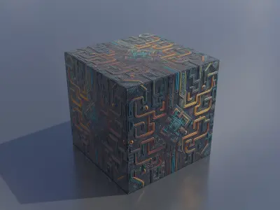 Ancient Cube Free low-poly 3D model