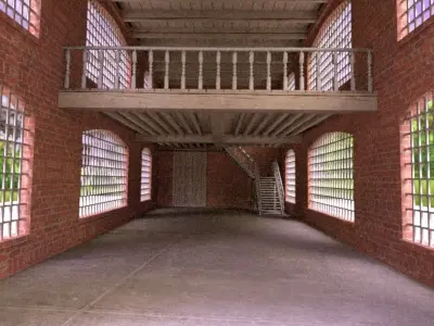  Timber Brick Warehouse 3D model