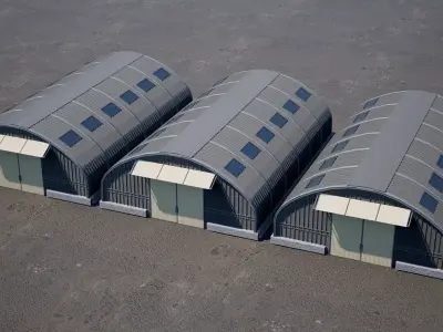 Military Hangar 3D model