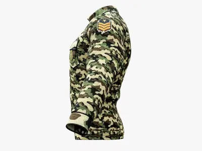  Military Uniform Low-poly 3D model