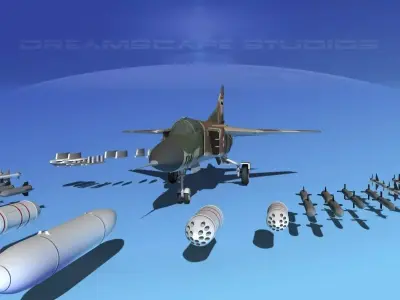 Mig-23 Fighter Syria 3D model