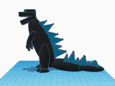 Godzilla on mat 3D model