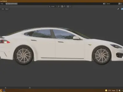 Tesla Model 3 car in software Free 3D model