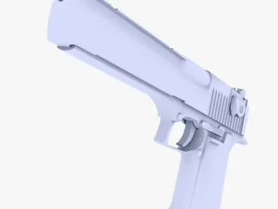 Desert Eagle Pistol Low-poly 3D model 3