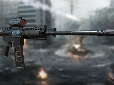 PBR Weapons pack  Low-poly 3D model