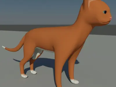 3D Cat Model Free 3D model