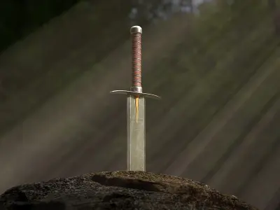 Ancient Indian Sri Lankan Sword with 4K textures 3D model