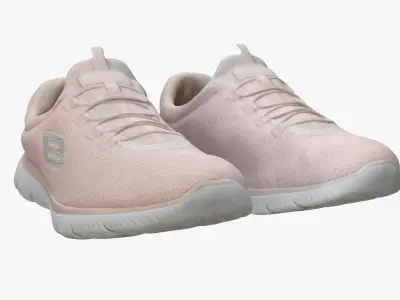 Pink Sneakers 3D model
