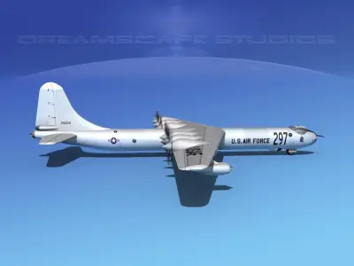 Convair B-36D Peacemaker V02 3D model