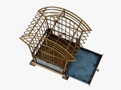 Birdcage Edwardian style Low-poly 3D model