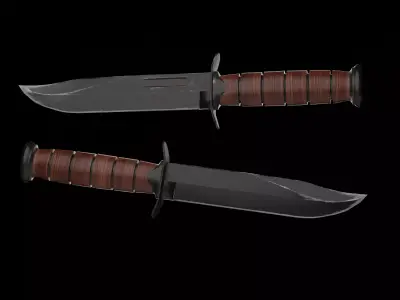 Knife PBR low-poly Game ready Low-poly 3D model