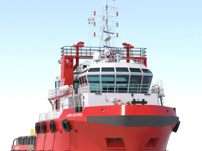 48m AHTS Anchor Handling Tug 3D model
