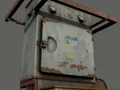Electrical Transformer Booth 3D model