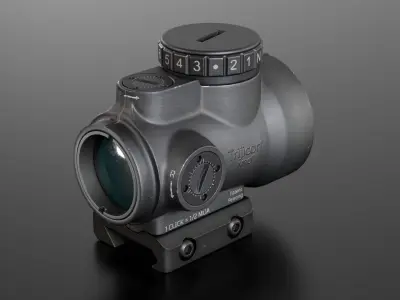 Tricicon MRO reflex sight Low-poly 3D model