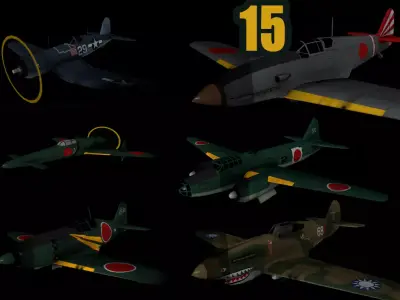 Pack 15  3DModel Aircraft  Low-poly 3D model