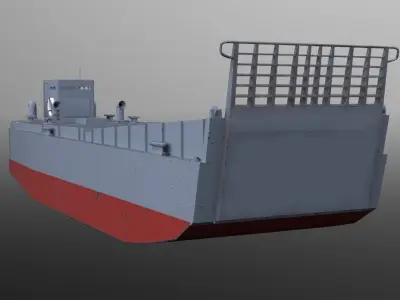 LCM-3 Landing Craft Mechanized - High Detail WWII Vessel Low-poly 3D model