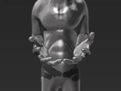 Alien 3D print model 2