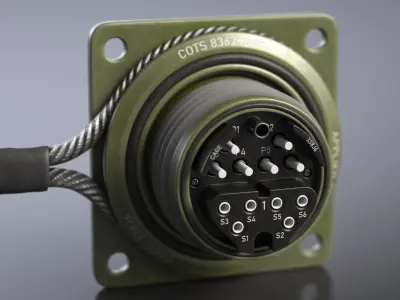 Fiber Optic Connector Type 1 3D model