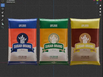 sugar packaging 3d design element 3D model