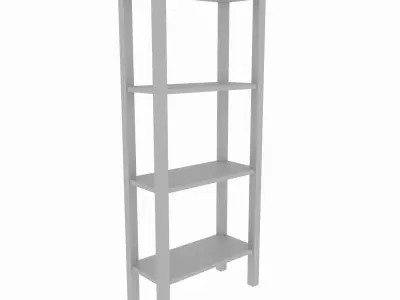 Interior outdoor shelf Low-poly 3D model