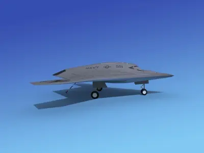 X-47B UCAS 1 Low-poly 3D model
