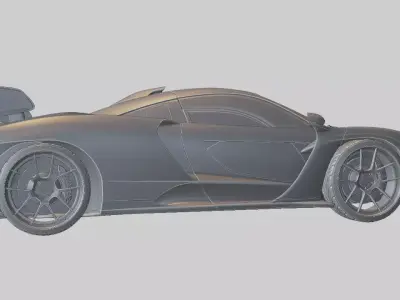 High Performance Supercar Low-poly 3D model