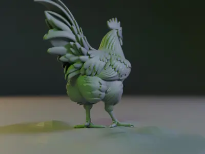 Rooster 3D print model