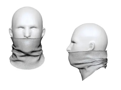 Military scarf 3D model
