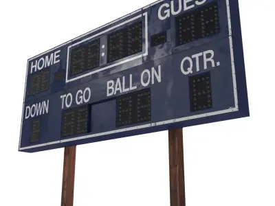 Football Scoreboard 3D model