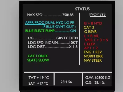 Third Electronic centralised aircraft monitoring 3D model