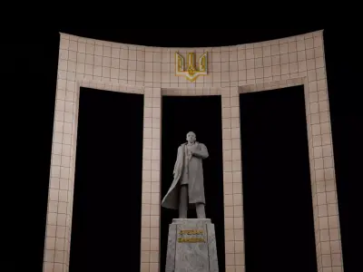 Stepan Bandera Monument 3D model