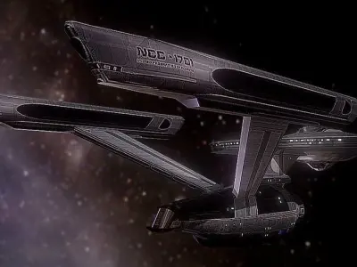 USS Enterprise Low-poly 3D model