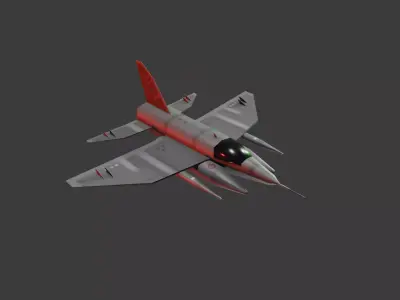 LOWPOLY WAR PLANE Low-poly 3D model