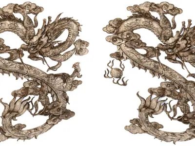 Dragon Ornament Vol 05 4 Free 3D model