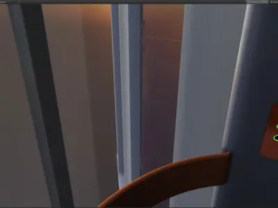 Shuttle elevator realtime scene Low-poly 3D model