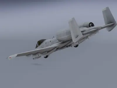 A-10Thunderbolt v2 - fighter jet  Low-poly 3D model