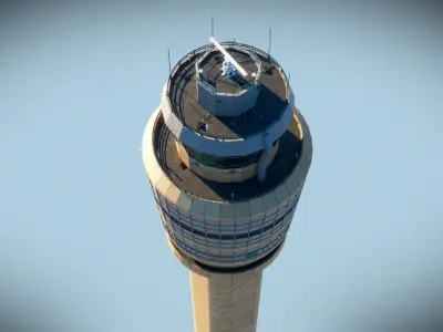 Airport Control Tower Atlanta 3D model