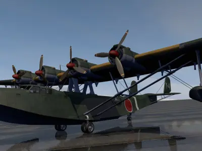 Kawanishi H6K4 Mavis 3D model